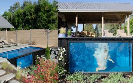 加拿大公司推出“集装箱”家庭泳池，随时可以加热游泳