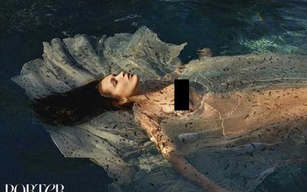 贝拉·哈迪德朦胧“裸泳”，薄纱礼服泳池漂浮很缥缈